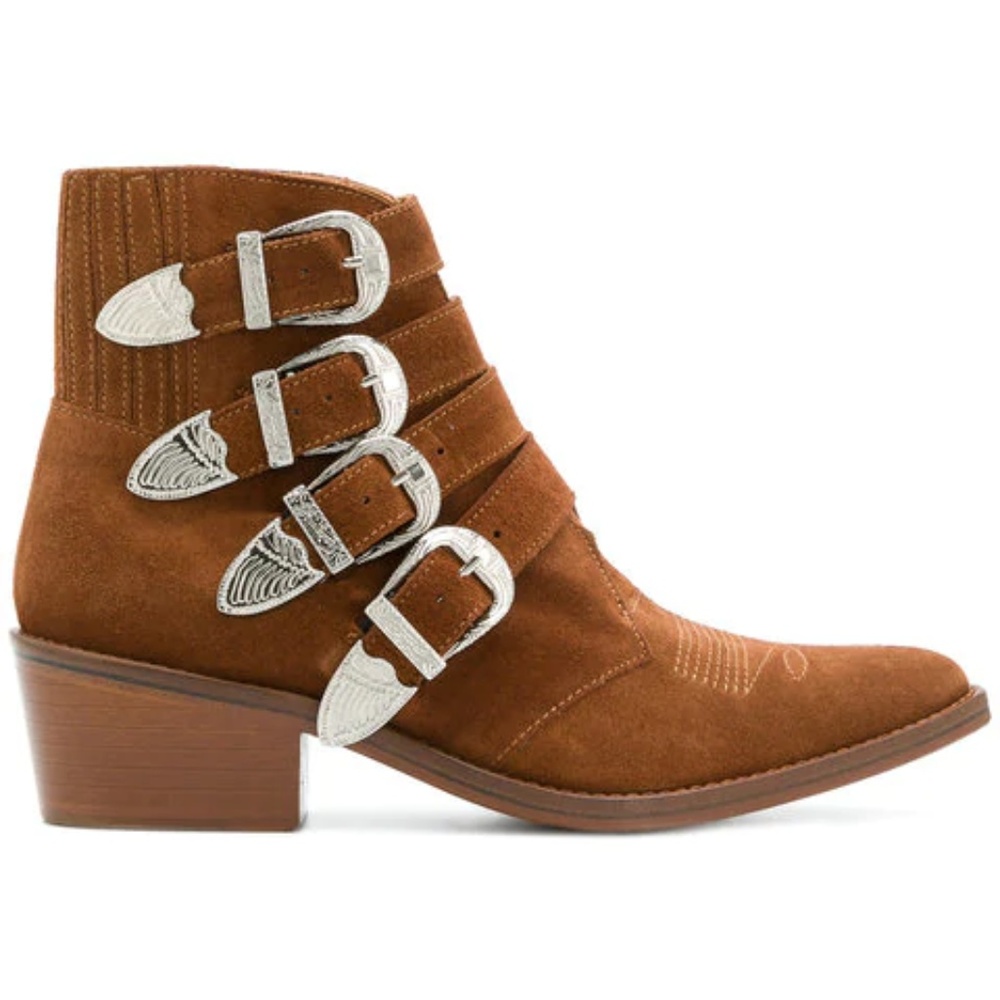 Toga Pulla west buckled strap ankle boots (w/ box)